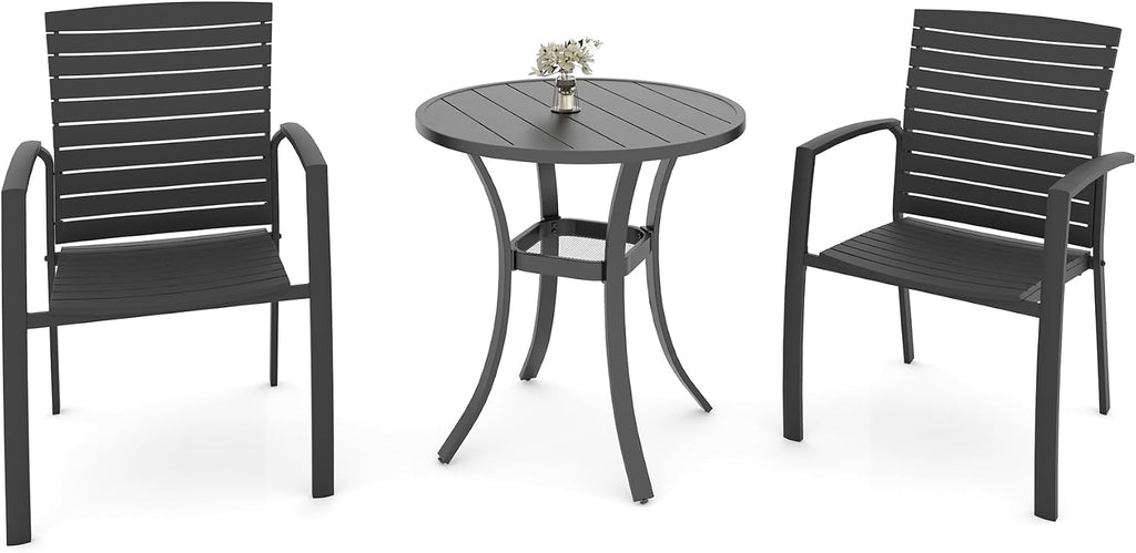 3pc Aluminum Stackable Patio Dining Set