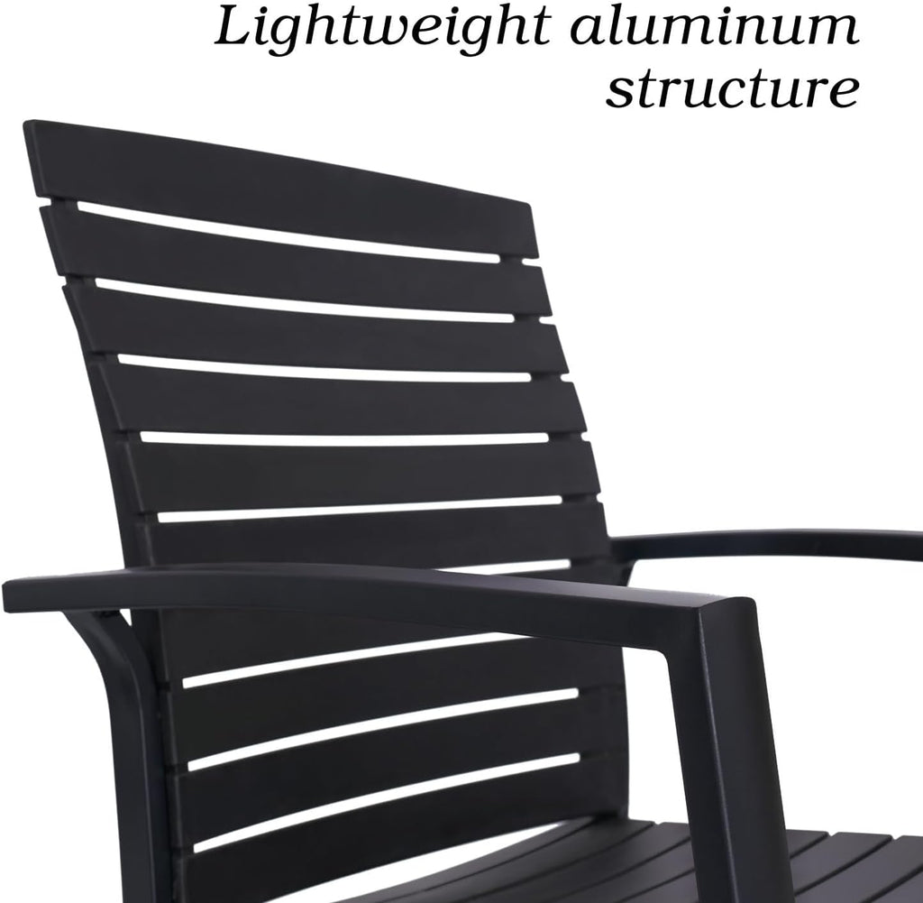 3pc Aluminum Stackable Patio Dining Set