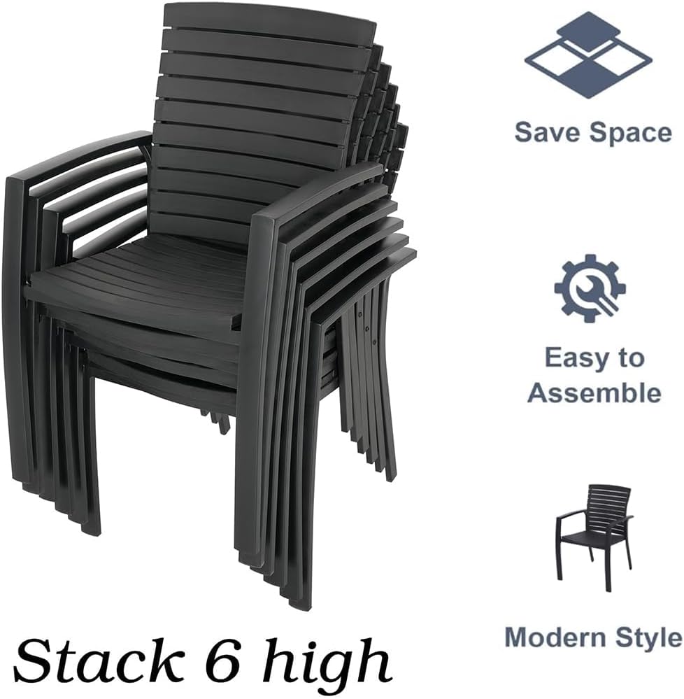 3pc Aluminum Stackable Patio Dining Set