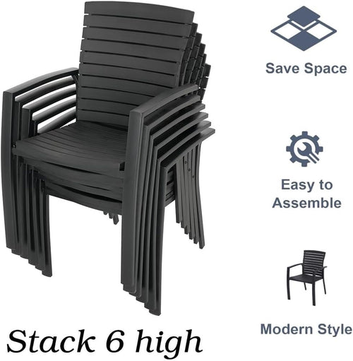 3pc Aluminum Stackable Patio Dining Set