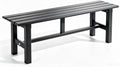 Black 59 Inch 2-Seat Aluminum Patio Bench