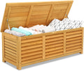 Natural 47 Gallon Wood Patio Storage Bench