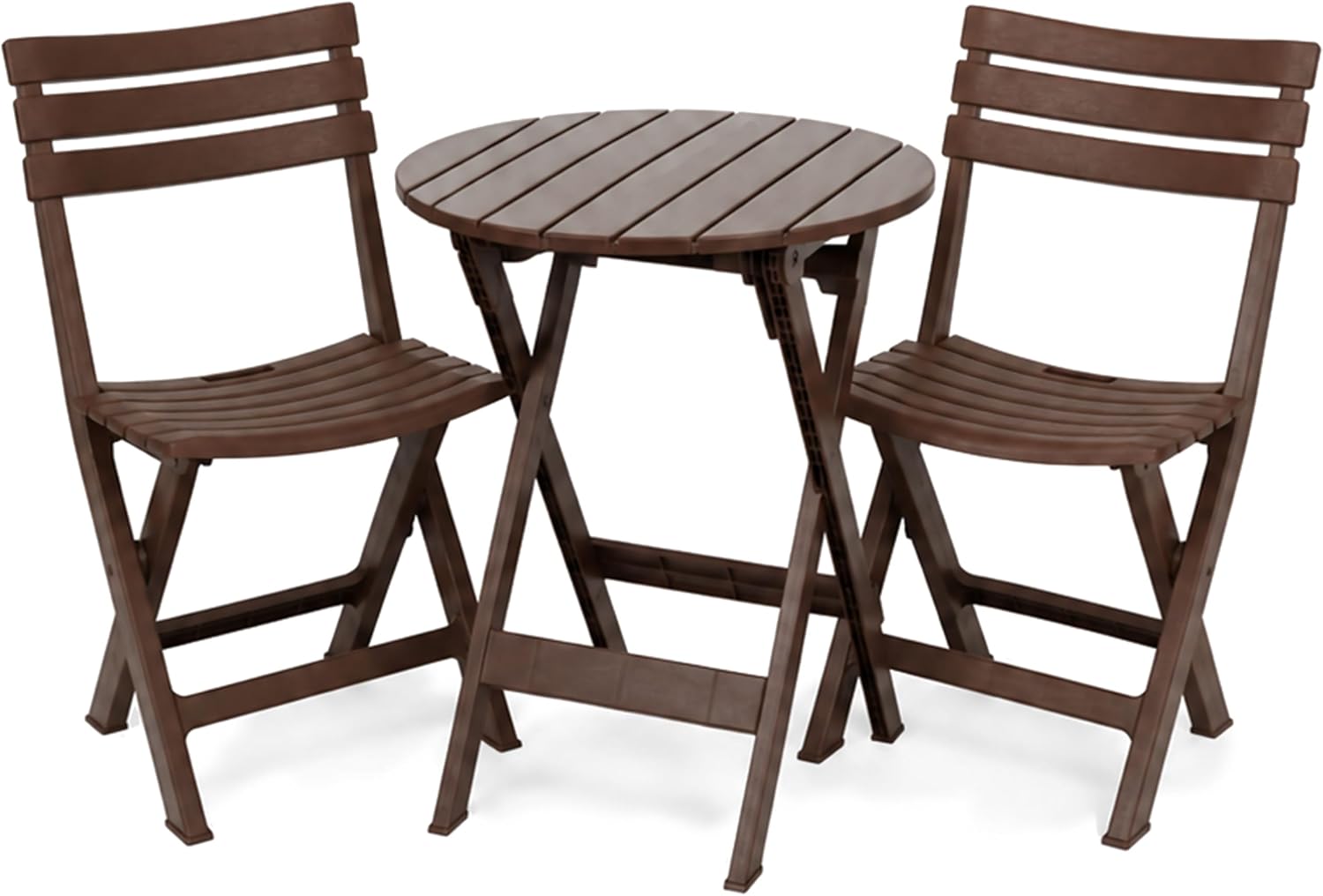 Brown 3pc Folding Patio Bistro Set