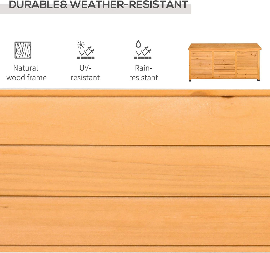 Yellow 75 Gallon Wooden Outdoor Deck Box