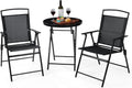3pc Folding Mesh Patio Bistro Set