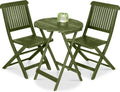 Olive Acacia Wood 3pc Folding Bistro Set