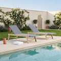 Matte White Frame Extra Large PE Rattan Chaise Lounge Set