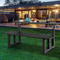 Black Convertible Aluminum Picnic Table Bench