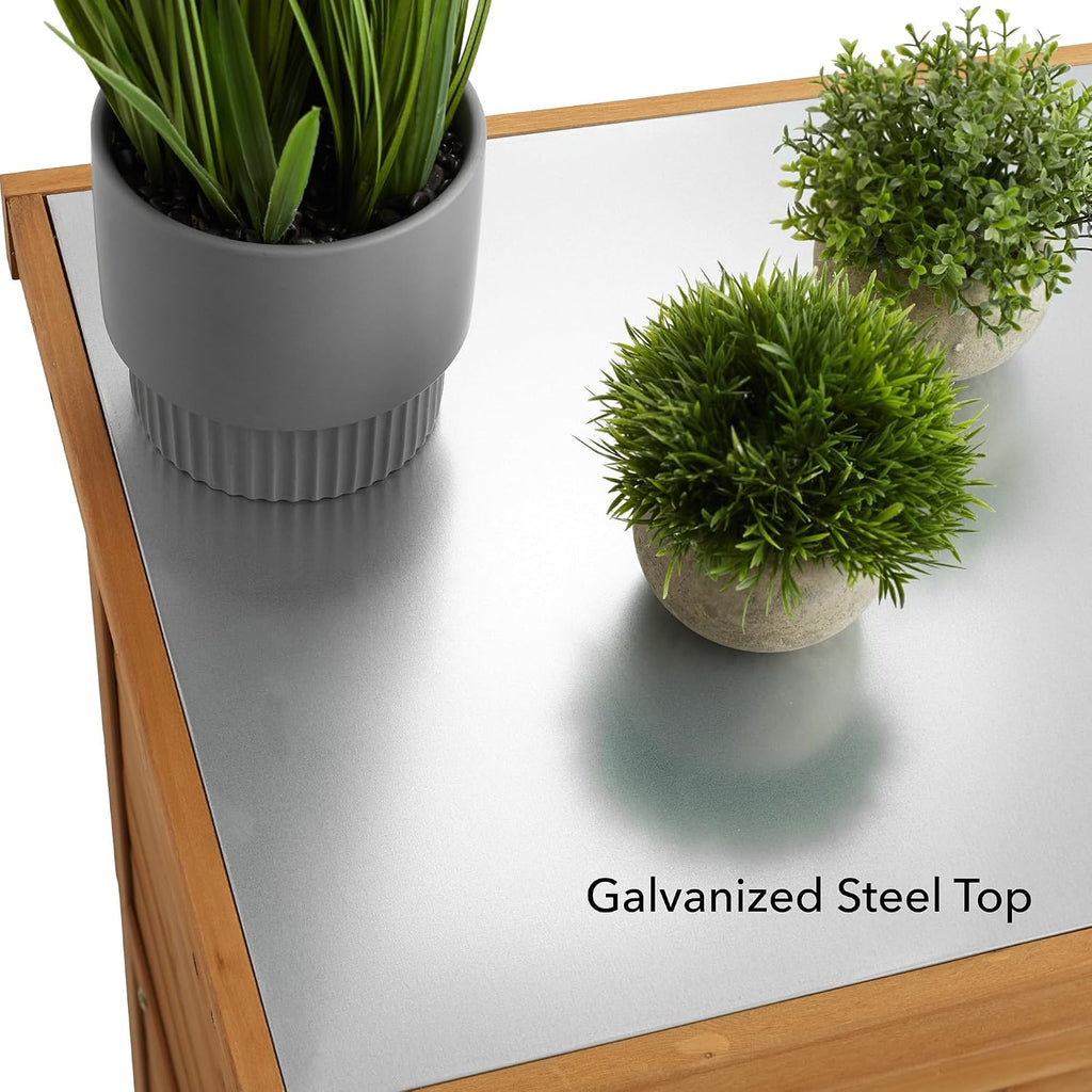 Natural Wooden Garden Potting Bench