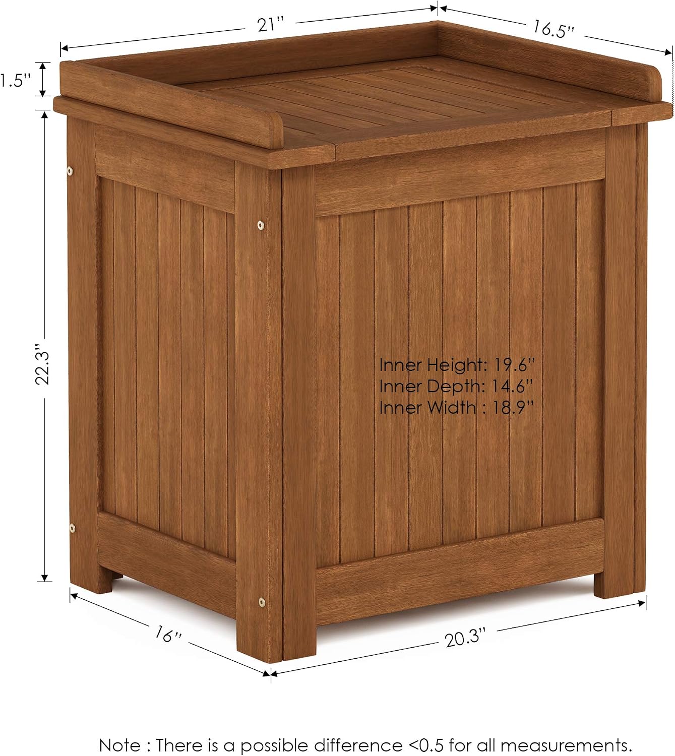 Natural Tioman Hardwood Outdoor Storage Box