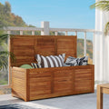 46 Gallon Acacia Wood Patio Storage Bench