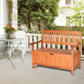 Eucalyptus Outdoor Storage Bench With Seating