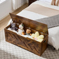 Rustic Wooden Large Storage Bench