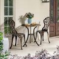 Bronze Aluminum 3pc Patio Bistro Set